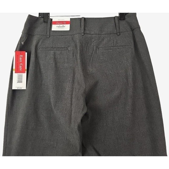 Rafaella ~Woman Size 14~ Gray Stripe Classic Fit Dress Pants NWT $72.00 - Picture 12 of 12